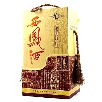 陕西西凤酒经典柔顺口感绵柔凤香型45度白酒500ml单瓶装