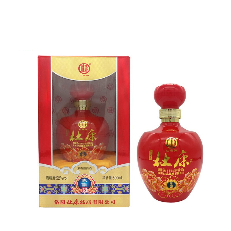 杜康酒52度酒神陈酿8口感浓香型500ml单瓶装