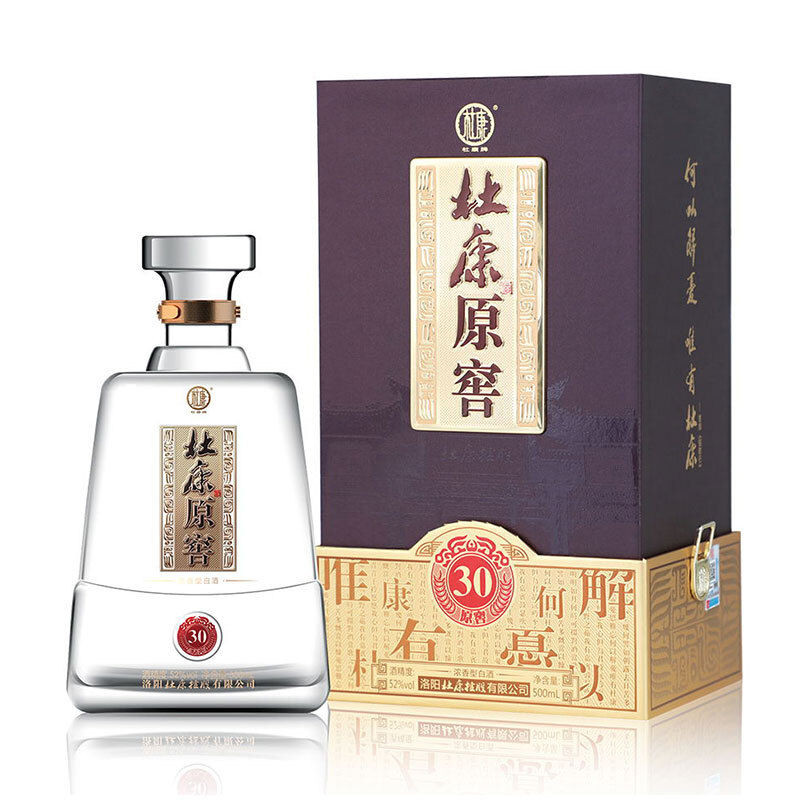 杜康原窖30口感浓香型52度白酒500ml单瓶装