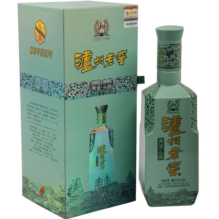 四川泸州老窖青瓷头曲口感浓香型42度白酒500ml单瓶装