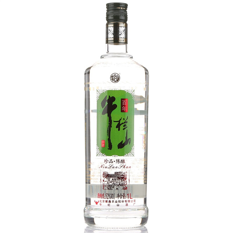 北京牛栏山酒业珍品陈酿52度浓香型白酒1000ml单瓶装