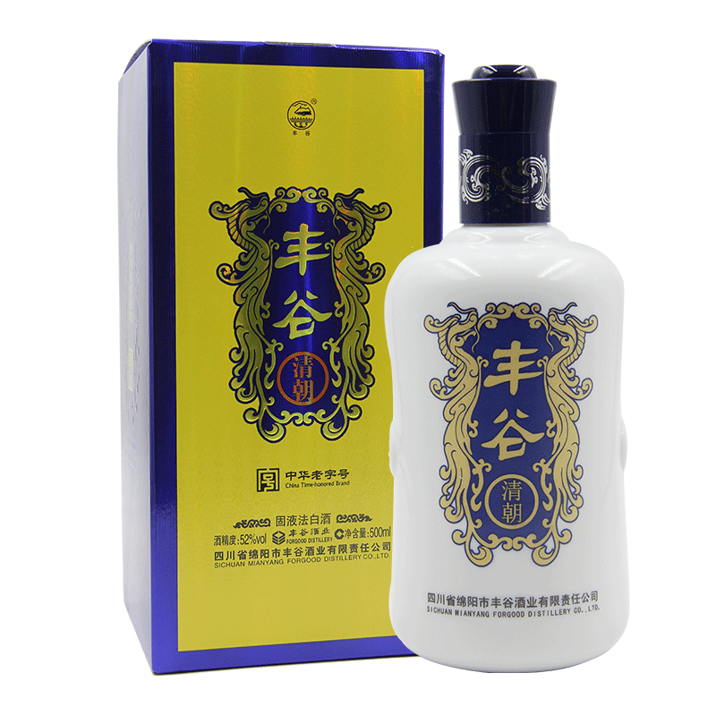 四川丰谷酒业丰谷清朝52&deg;度浓香型500ml单瓶装