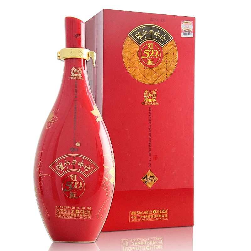 四川泸州老窖泸州老酒坊红酝口感浓香型52度白酒500ml单瓶装