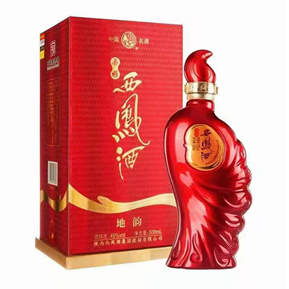 陕西西凤酒地韵柔雅口感绵柔凤香型45度白酒500ml单瓶装