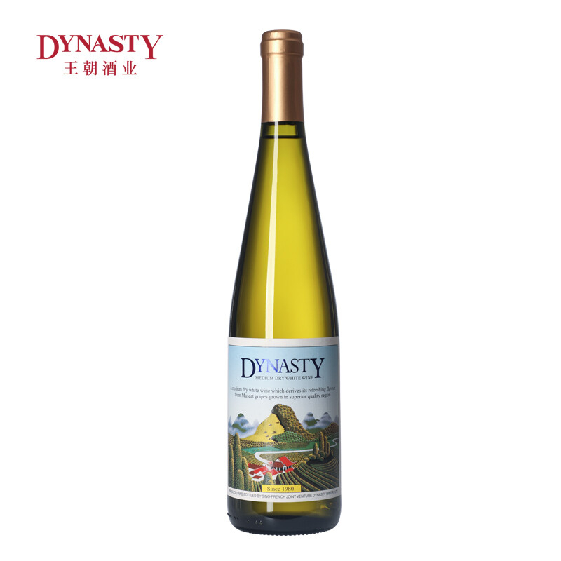 王朝酒业二代半干白葡萄酒750ml单支装