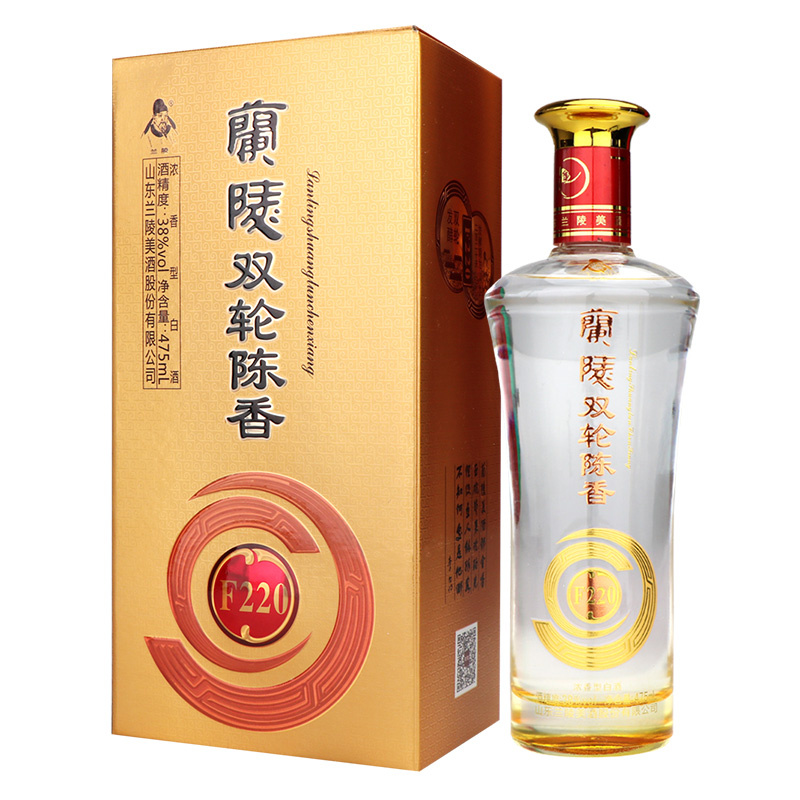 山东兰陵美酒双轮陈香F220 38度浓香型475ml单瓶装