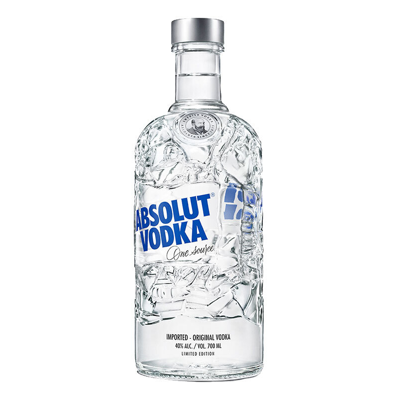 绝对伏特加（Absolut Vodka）洋酒原味伏特加重造限量版700ml单瓶装