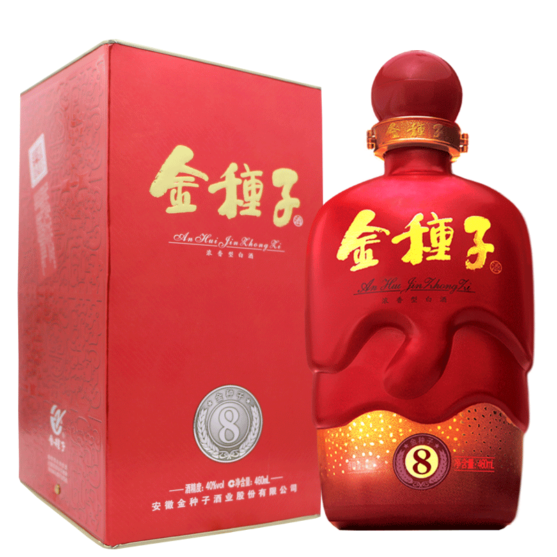 安徽金种子酒业金种子8年40度浓香型460ml单瓶装