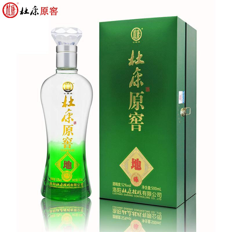 杜康原窖地缘口感浓香型52度白酒500ml单瓶装