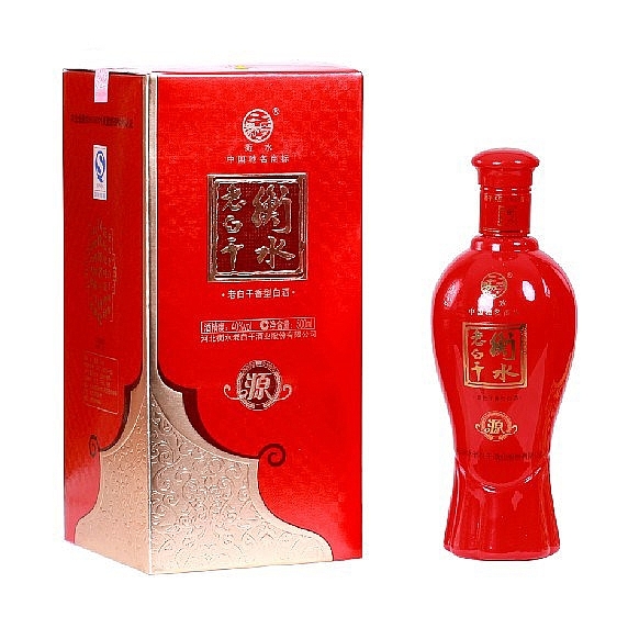 河北省衡水老白干红源口感干香型40度白酒500ml单瓶装