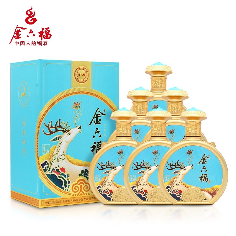 金六福一鹿富贵蓝色508度浓香型500ml