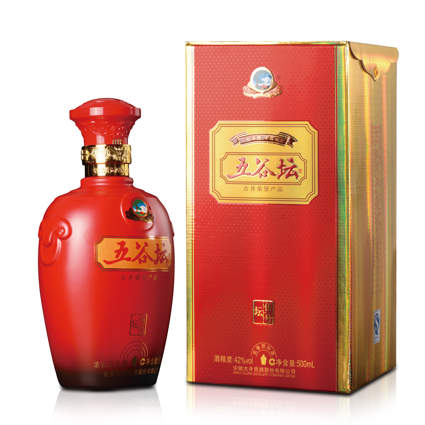古井贡酒五谷坛42度口感浓香型白酒500ml单瓶装