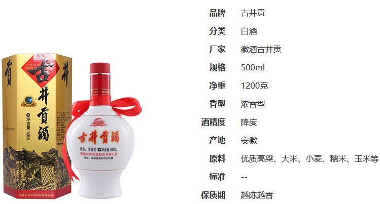 六角贡45度多少钱一瓶 六角贡45度价格图表一览