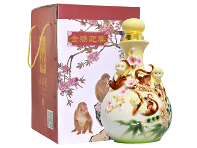 五粮液金猴迎春定制礼盒52&deg;45L礼盒装
