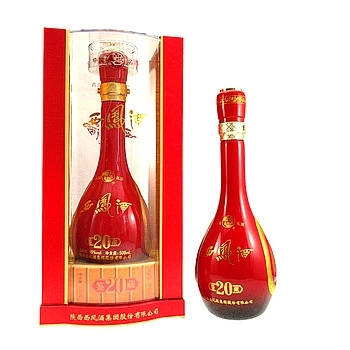 陕西西凤酒新版鉴藏20年口感绵柔凤香型45度白酒500ml单瓶装