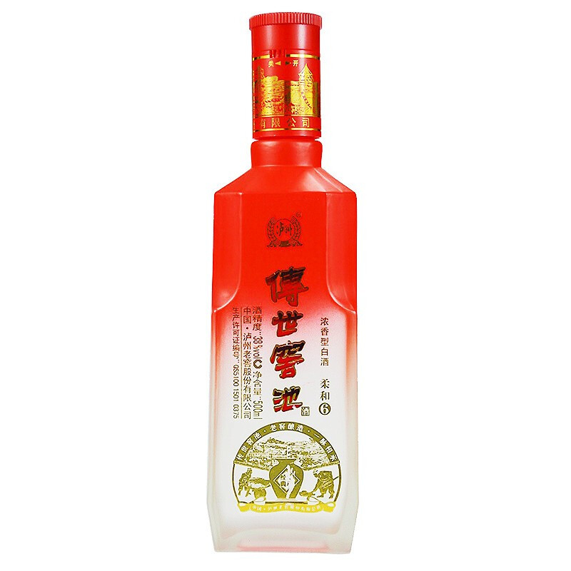 四川泸州老窖传世窖池柔和6口感浓香型38度白酒500ml单瓶装