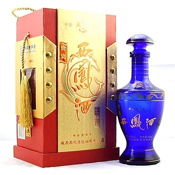 陕西西凤酒五星贵宾蓝瓷瓶口感凤香型45度白酒500ml单瓶装