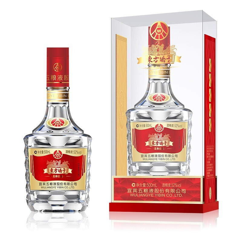 五粮液东方娇子柔和佳品口感浓香型52度白酒500ml单瓶装