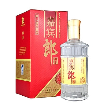 四川郎酒嘉宾郎吉庆三星口感浓香型50度白酒500ml单瓶装