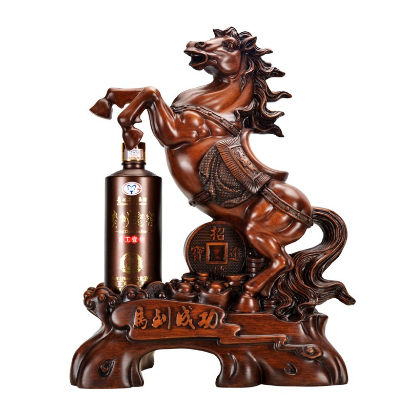 贵州茅台集团马到成功（木纹)口感柔和酱香型53度白酒500ml单瓶装