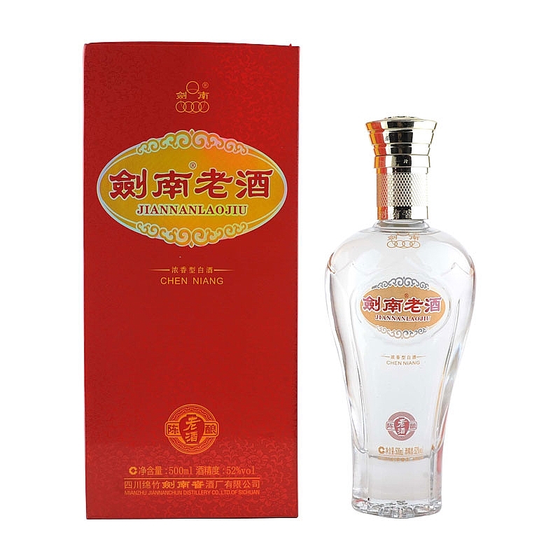四川剑南春剑南老酒陈酿口感浓香型52度白酒500ml单瓶装