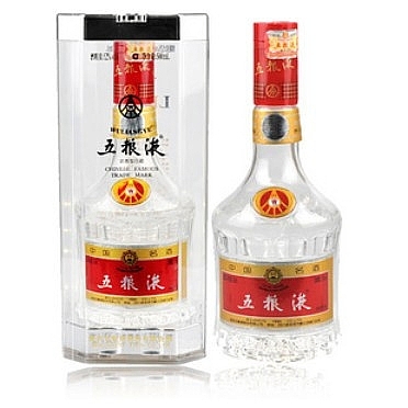 五粮液婚宴酒水晶透明桶口感浓香型52度白酒500ml单瓶装