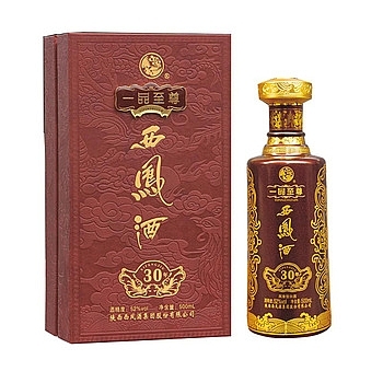 陕西西凤酒一品至尊30年口感凤香型52度白酒500ml单瓶装