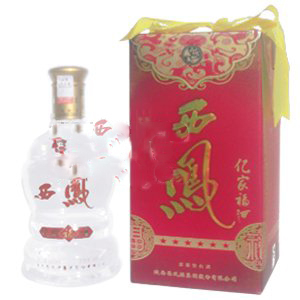 陕西西凤亿家福酒六星口感浓香型46度白酒500ml单瓶装