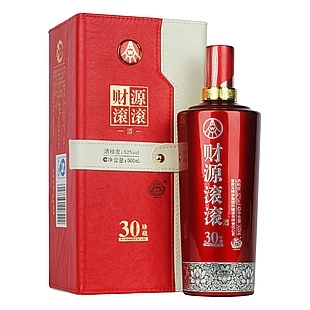 五粮液财源滚滚30年珍藏口感浓香型52度白酒500ml单瓶装