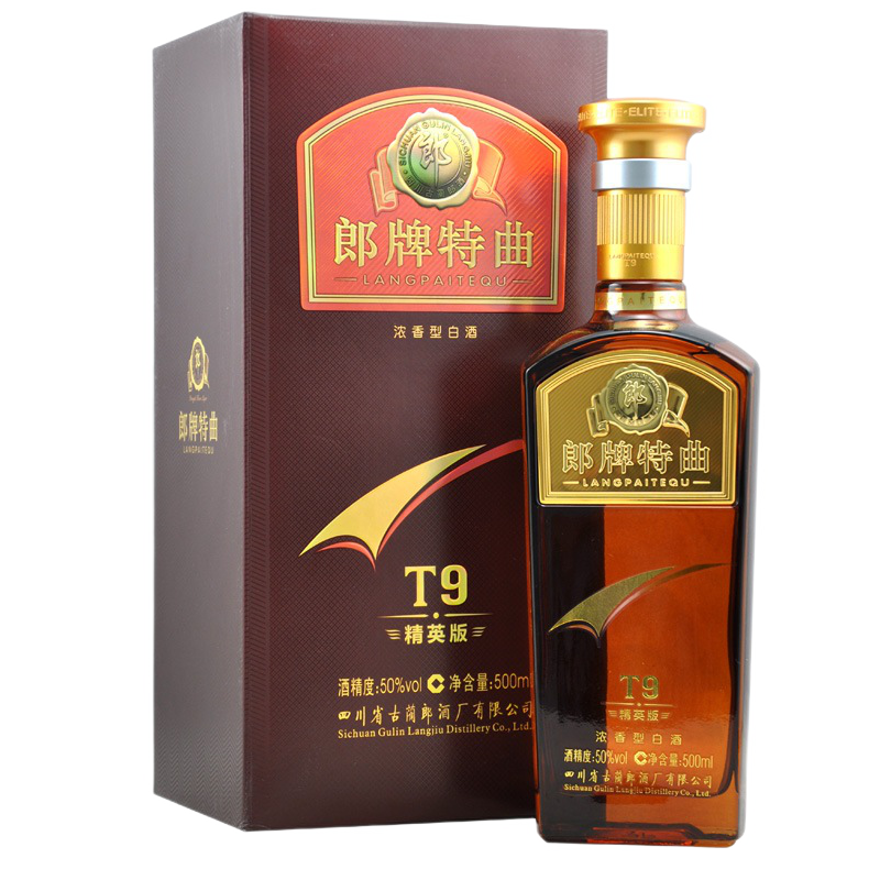 郎酒郎牌特曲T9精英版50度浓香型白酒500ml单瓶装