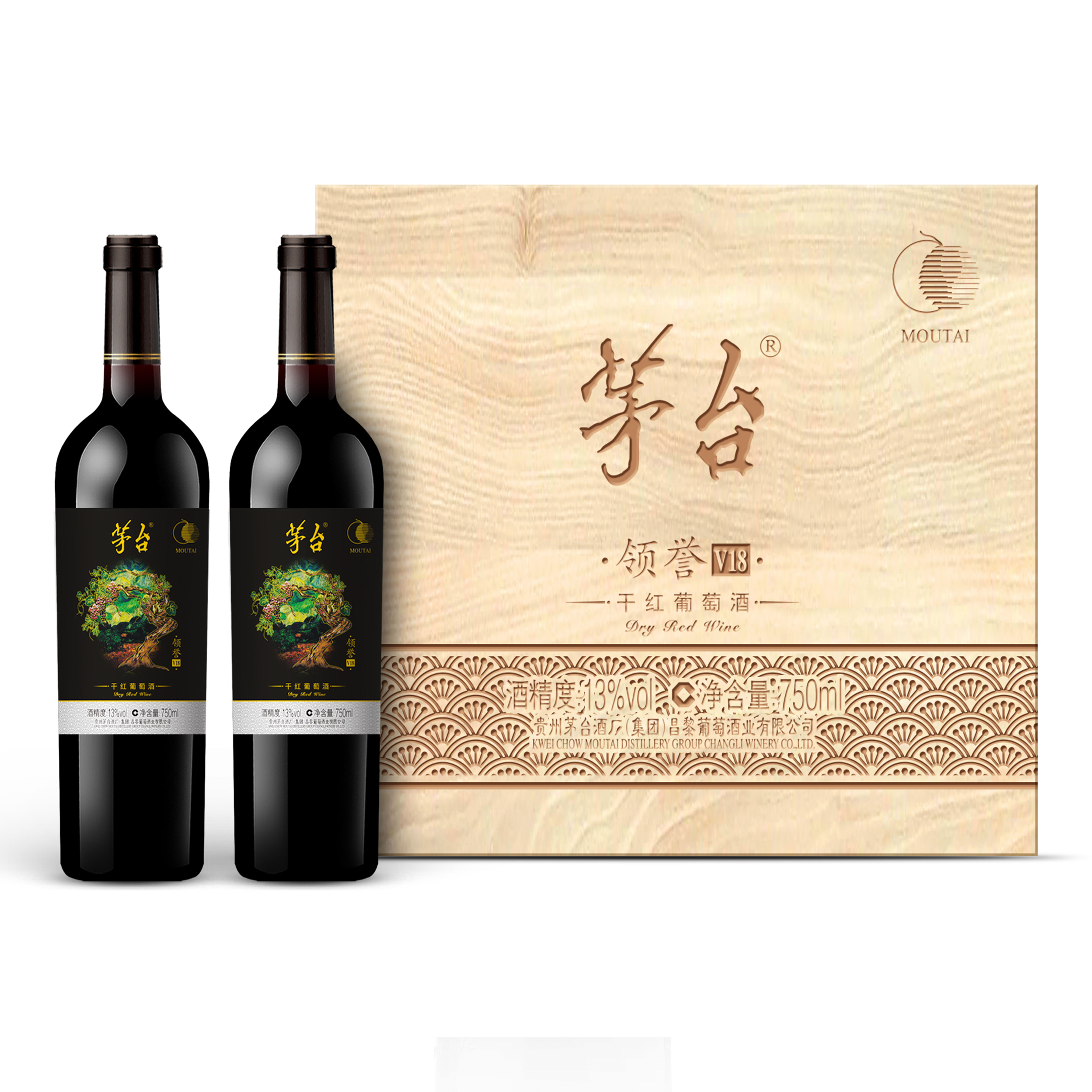 [A]贵州茅台集团领誉V18干红葡萄酒750ml单支装