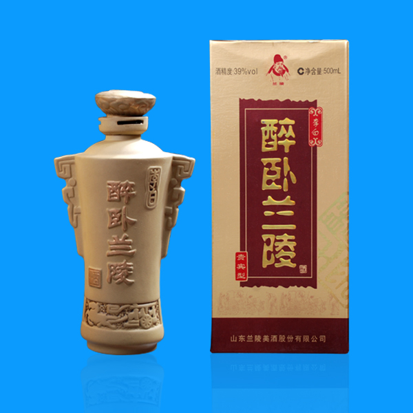 山东兰陵美酒贵宾型醉卧兰陵39度浓香型500ml单瓶装
