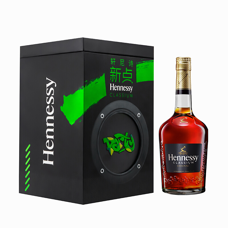 轩尼诗（Hennessy）洋酒40&deg;度新点干邑白兰地派对音响特别版700ml礼盒