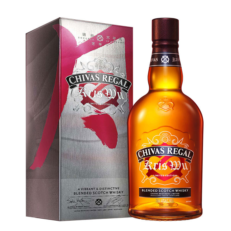 芝华士洋酒吴亦凡限量版亮银40&deg;度700ml单瓶装