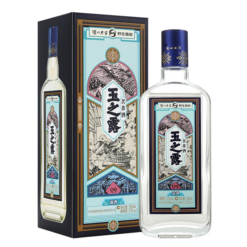 四川泸州老窖52&deg;度荞酒玉之露Q942度养生露酒500ml单瓶装