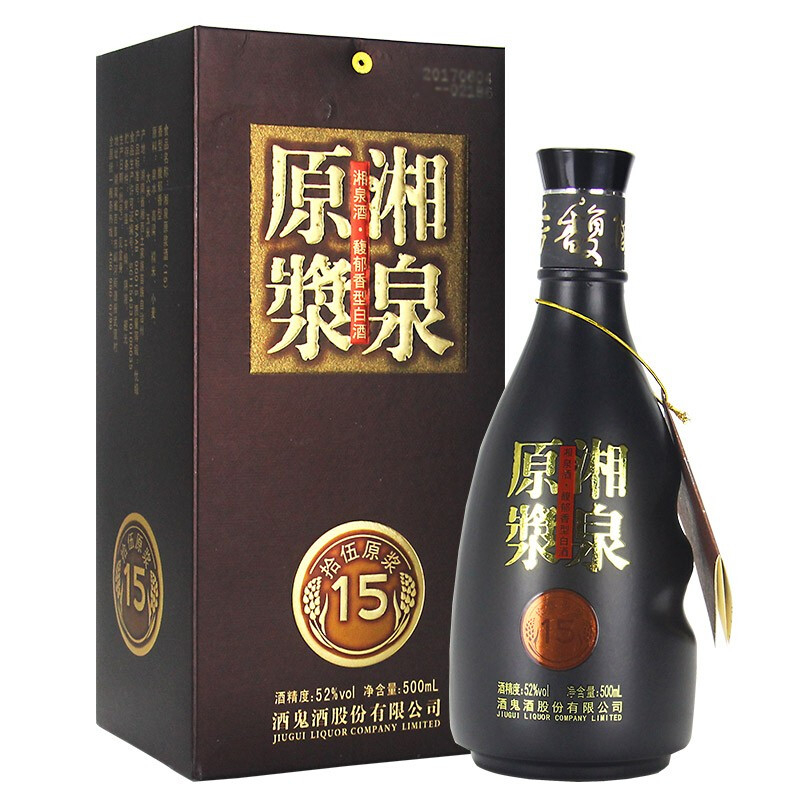 湖南酒鬼酒湘泉原浆15年52&deg;度馥郁香型500ml单瓶装