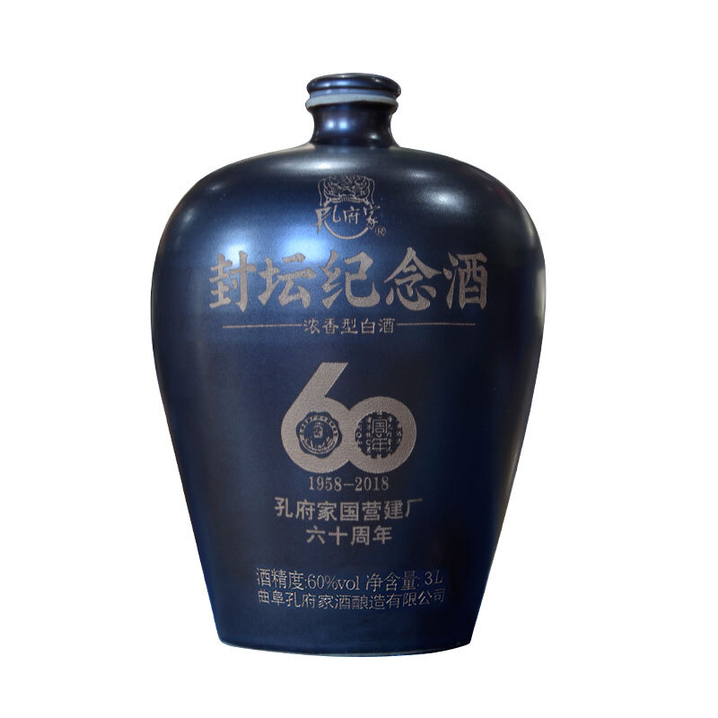 孔府家国营建厂60周年封坛纪念酒60&deg;浓香型3000ml大坛酒