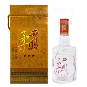 陕西西凤酒三星柔西凤口感绵柔凤香型45度白酒500ml单瓶装