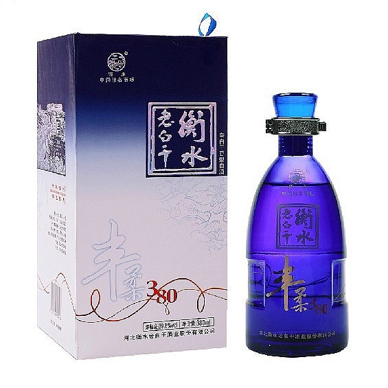 河北省衡水老白干丰柔380口感干香型398度白酒380ml单瓶装