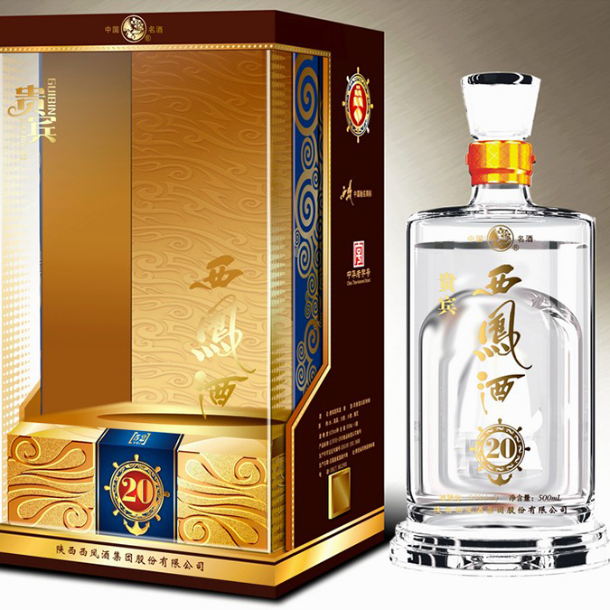 陕西西凤酒贵宾一帆风顺20年口感凤香型52度白酒500ml单瓶装