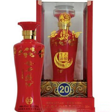 陕西西凤酒生态源酿酒20年口感浓香型45度白酒500ml单瓶装