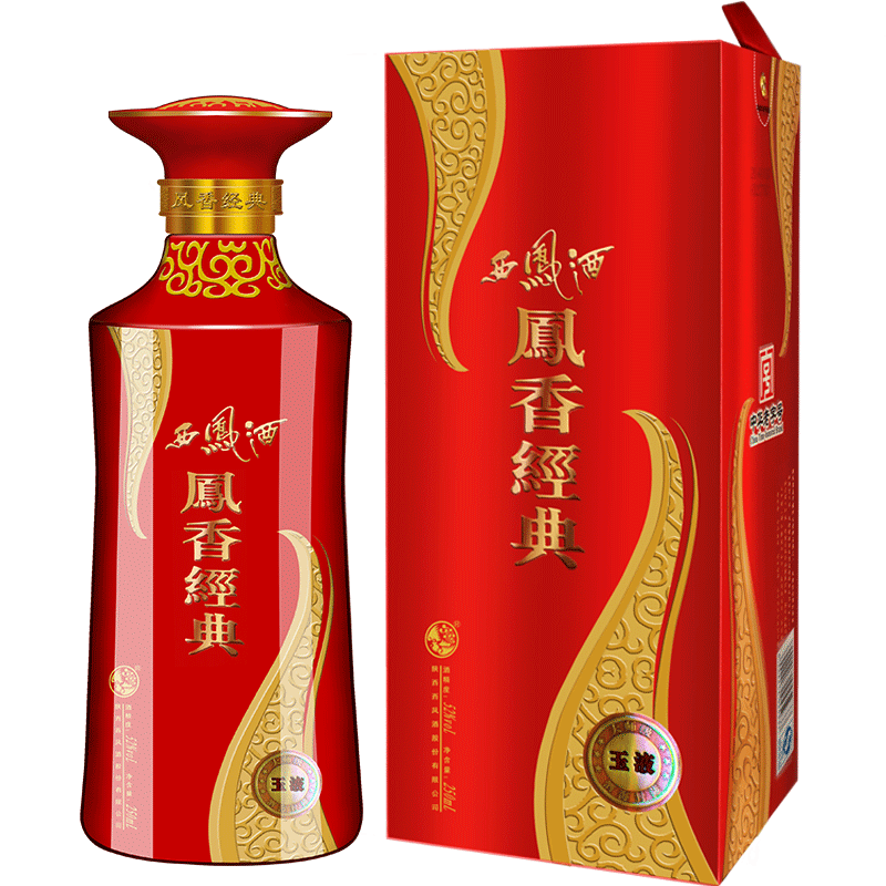 陕西西凤酒凤香经典玉液口感绵柔凤香型52度白酒250ml单瓶装