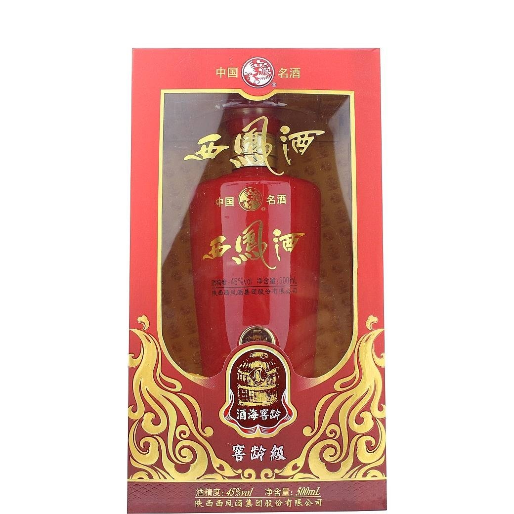 陕西西凤酒酒海窖龄级口感凤香型45度白酒500ml单瓶装