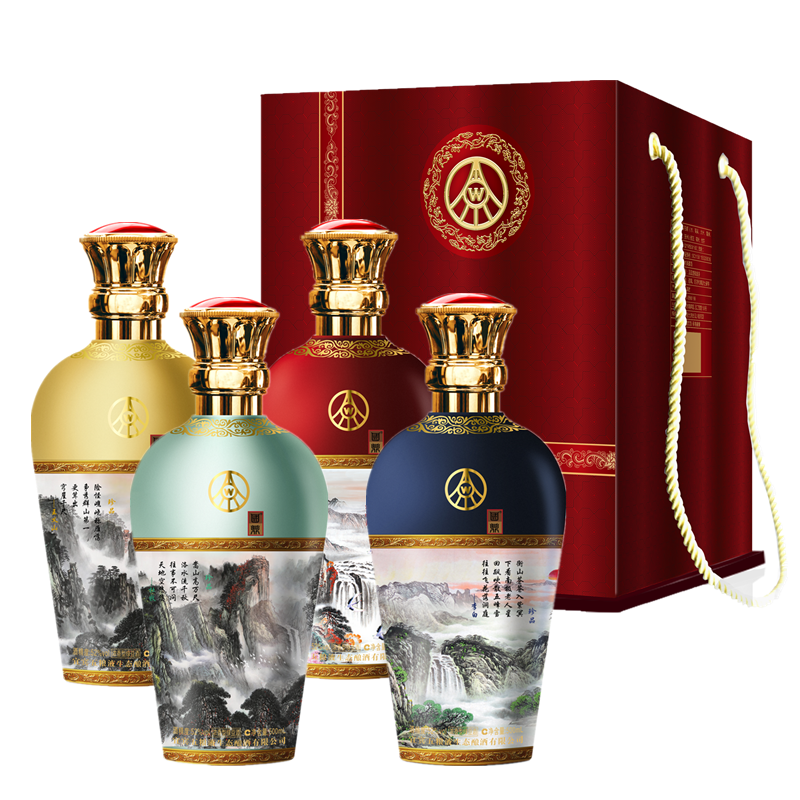 五粮液国鼎珍品三山五岳口感浓香型52度白酒500ml单瓶装