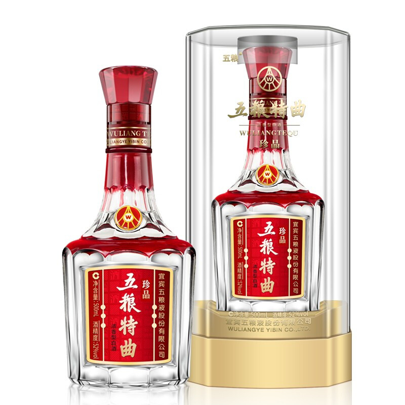 五粮液特曲珍品口感浓香型52度白酒500ml单瓶装