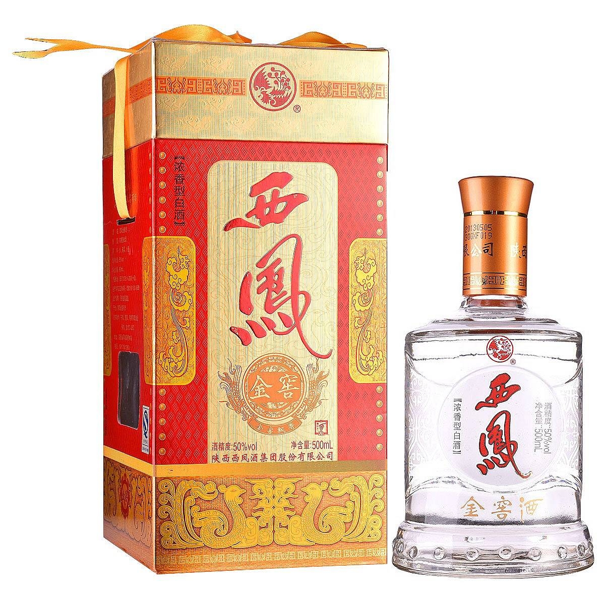 陕西西凤金窖酒口感浓香型50度白酒500ml单瓶装