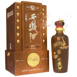 陕西西凤酒珍藏50年瓷瓶口感凤香型45度白酒500ml单瓶装