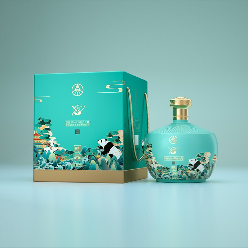 五粮液国鼎金荷绿豆酒大坛口感浓香型52度白酒1500ml坛装