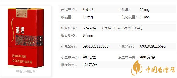 苏烟吉祥软包多少钱？苏烟吉祥红色软包价格一览