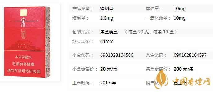 黄金叶宋城红硬盒多少钱 黄金叶宋城烟价格表一览